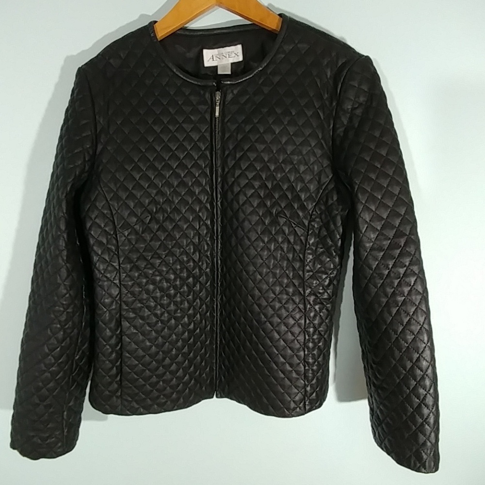 Casual corner genuine leather jacket